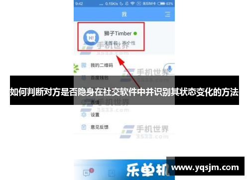 如何判断对方是否隐身在社交软件中并识别其状态变化的方法